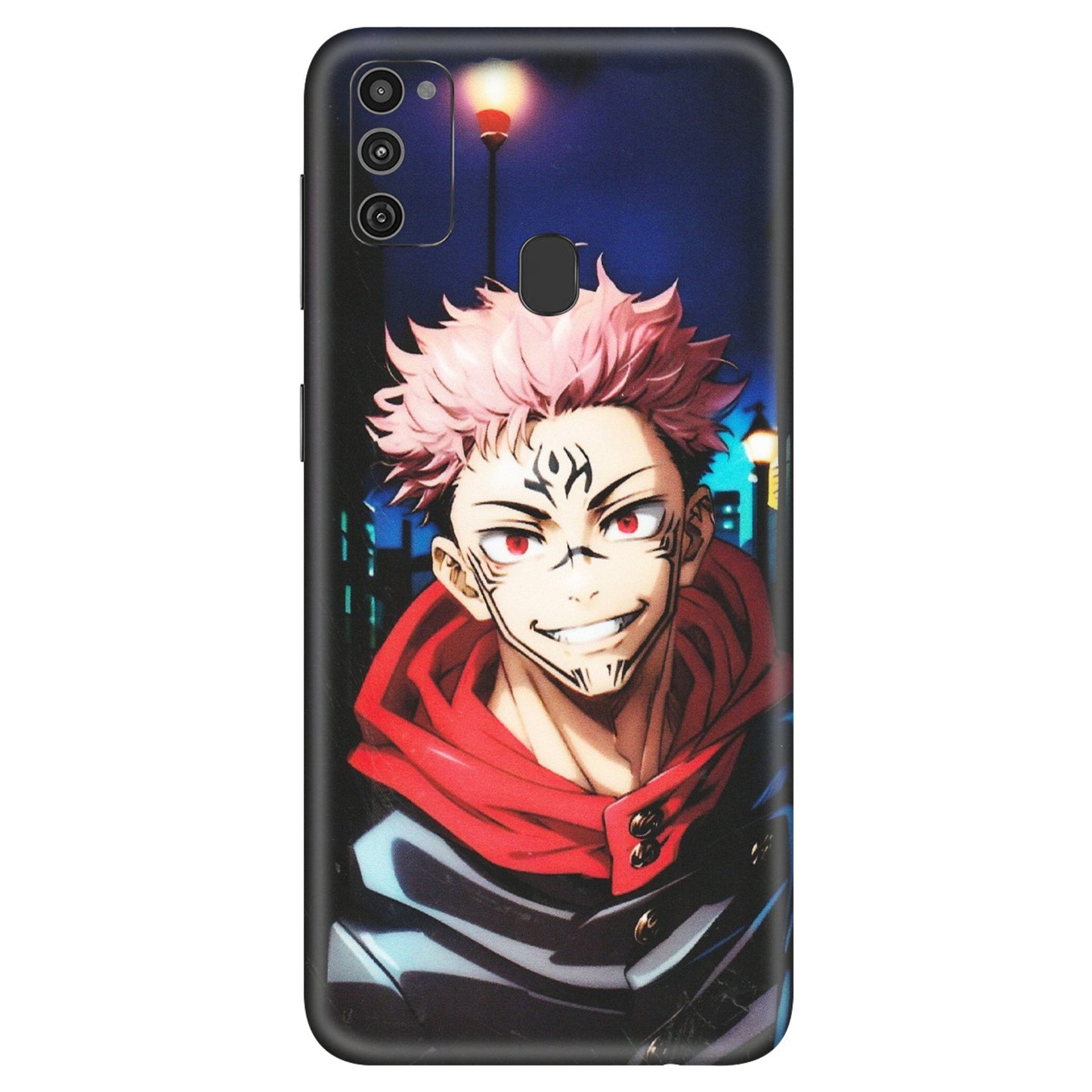 Samsung M/F/Note/Flip and C Phone Skins (All Models) - Yuji Itadori Funny Face Anime - Matte Finish (M-152) Samsung Galaxy M21