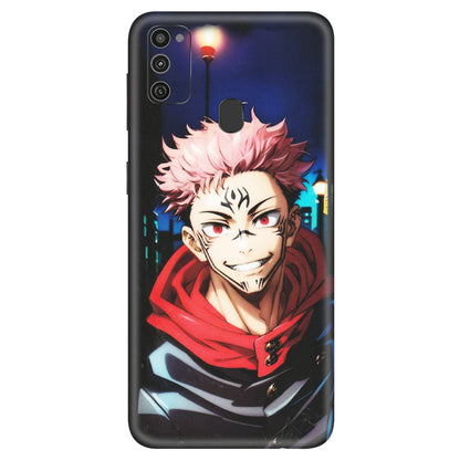 Samsung M/F/Note/Flip and C Phone Skins (All Models) - Yuji Itadori Funny Face Anime - Matte Finish (M-152) Samsung Galaxy M21