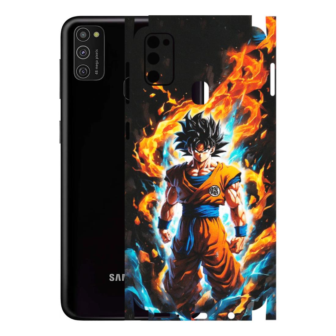 Samsung M/F/Note/Flip and C Phone Skins (All Models) - Goku Transformation Anime - Matte Finish (M-159) Samsung Galaxy M21