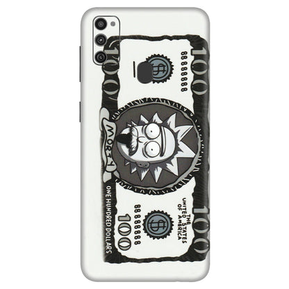 Samsung M/F/Note/Flip and C Phone Skins (All Models) - Rick And Morty Hundred Dollar Anime - Matte Finish (M-161) Samsung Galaxy M21