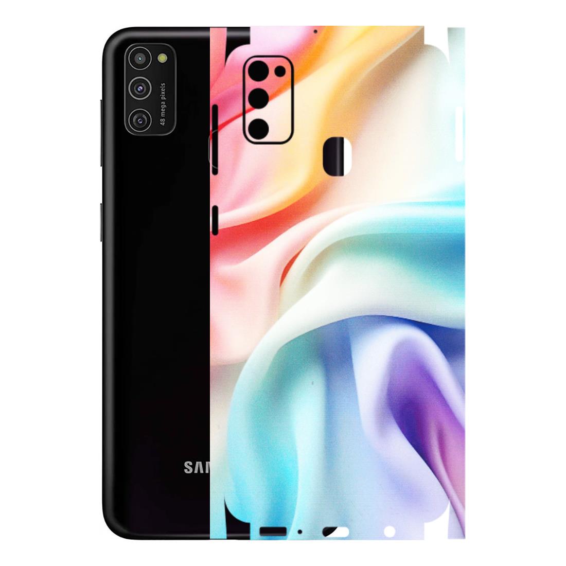 Samsung M/F/Note/Flip and C Phone Skins (All Models) - Colourful Silk Cloth - Matte Finish (M-165) Samsung Galaxy M21