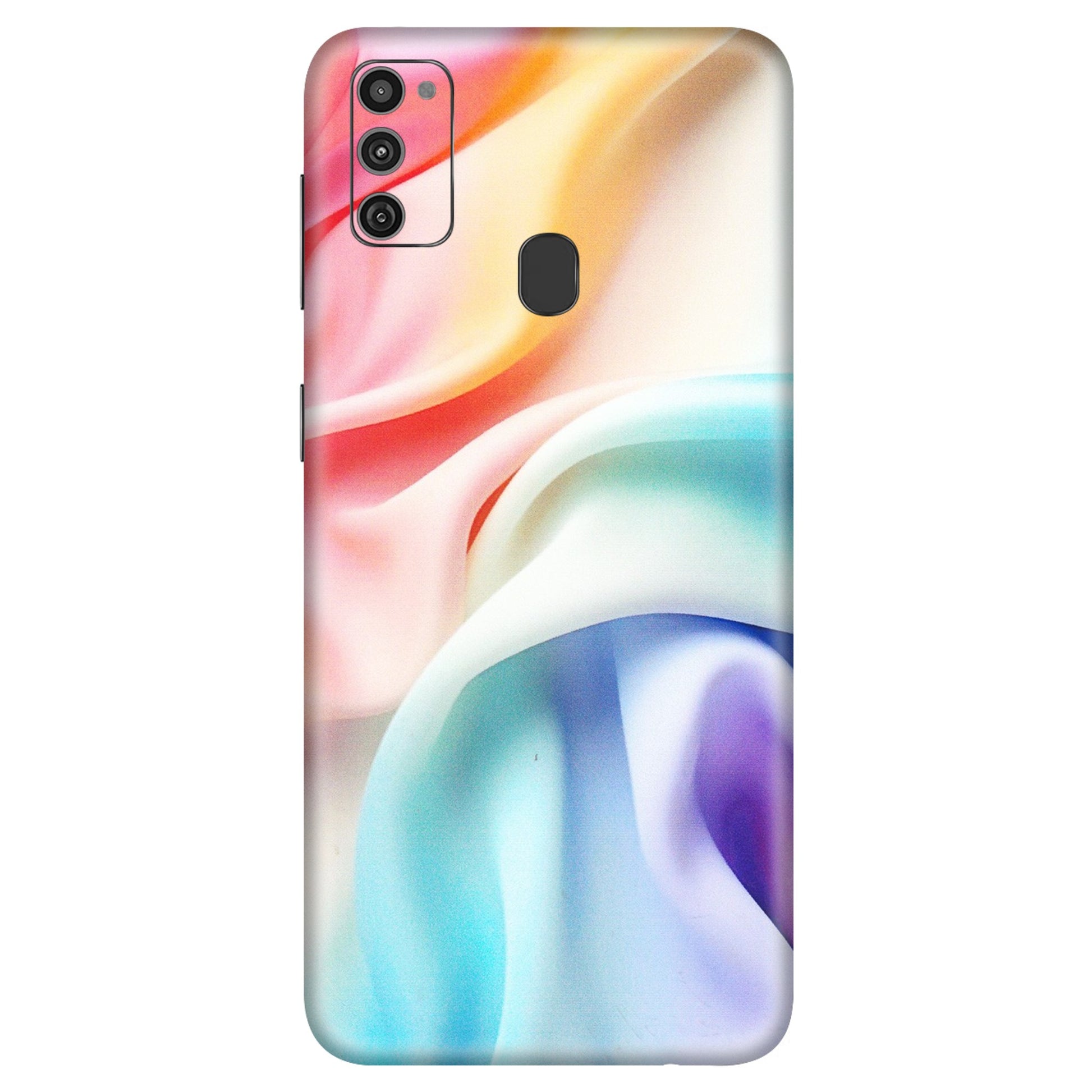 Samsung M/F/Note/Flip and C Phone Skins (All Models) - Colourful Silk Cloth - Matte Finish (M-165) Samsung Galaxy M21