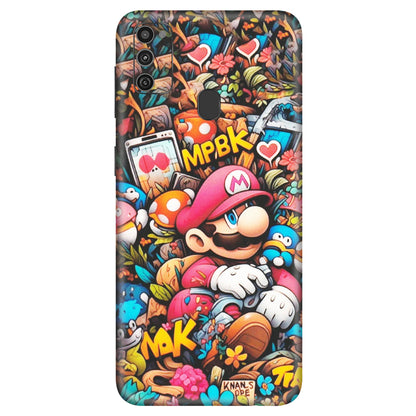 Samsung M/F/Note/Flip and C Phone Skins (All Models) - Super Mario Bros Artistic - Matte Finish (M-173) Samsung Galaxy M21