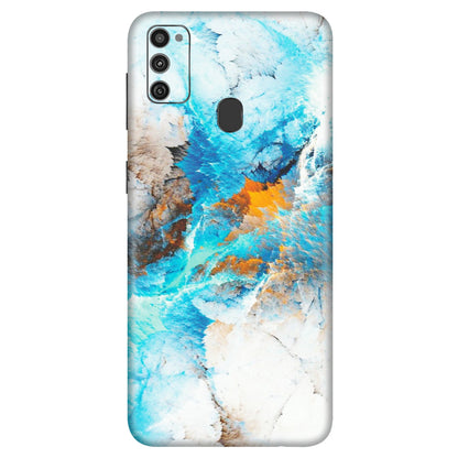 Samsung M/F/Note/Flip and C Phone Skins (All Models) - Blue Waves Abstract - Matte Finish (M-19) Samsung Galaxy M21