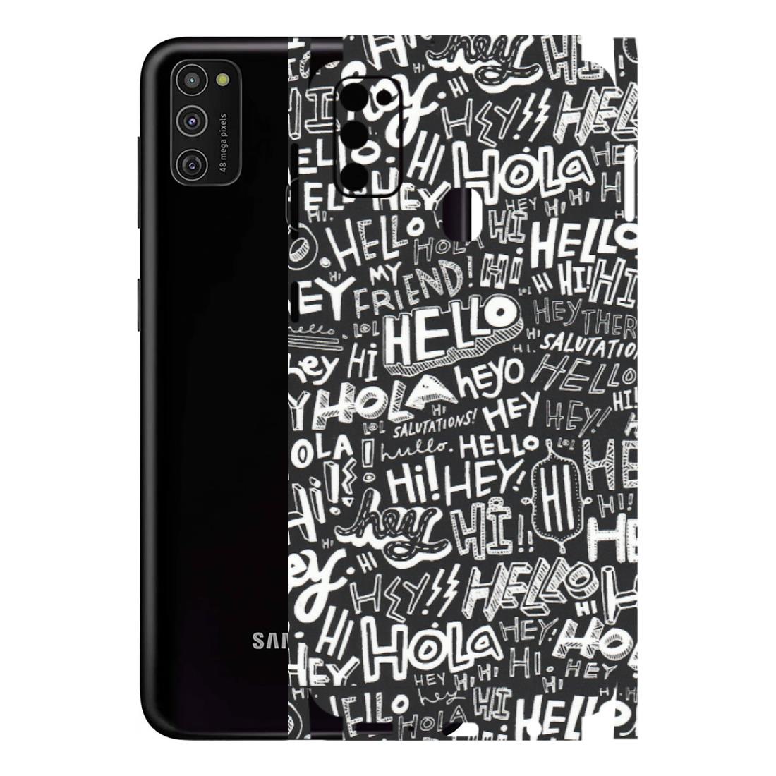 Samsung M/F/Note/Flip and C Phone Skins (All Models) - Hi Hello Doodles - Matte Finish (M-25) Samsung Galaxy M21