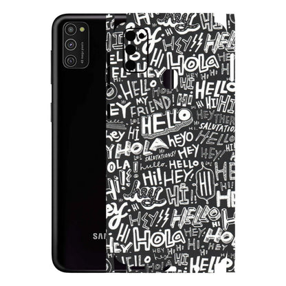 Samsung M/F/Note/Flip and C Phone Skins (All Models) - Hi Hello Doodles - Matte Finish (M-25) Samsung Galaxy M21