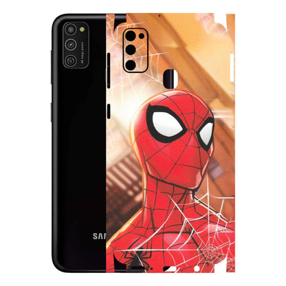 Samsung M/F/Note/Flip and C Phone Skins (All Models) - Spiderman Face New - Matte Finish (M-41) Samsung Galaxy M21