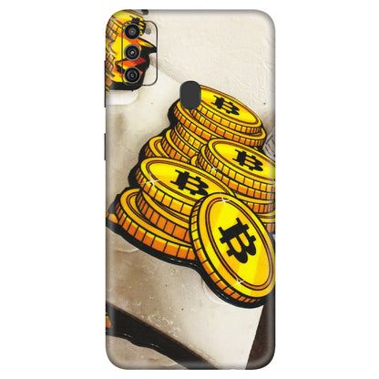 Samsung M/F/Note/Flip and C Phone Skins (All Models) - Billionaire Bitcoin Collection - Matte Finish (M-92) Samsung Galaxy M21