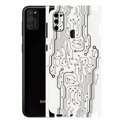 Samsung M/F/Note/Flip and C Phone Skins (All Models) - Tech Circuits - Transparent Finish (T-03) Samsung Galaxy M21