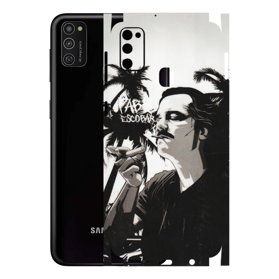 Samsung M/F/Note/Flip and C Phone Skins (All Models) - Pab Escobar - Transparent Finish (T-05) Samsung Galaxy M21