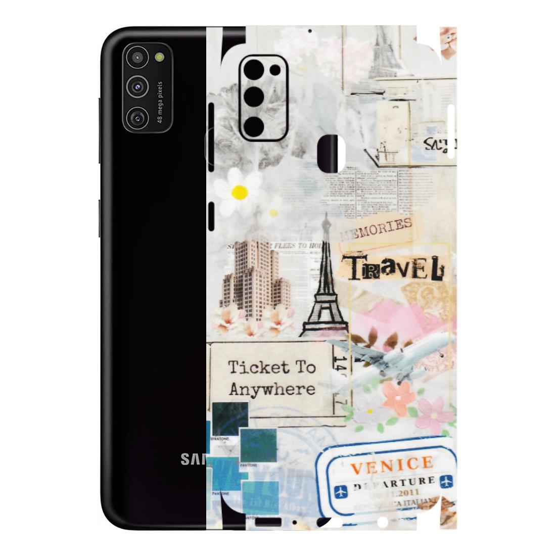 Samsung M/F/Note/Flip and C Phone Skins (All Models) - Travel Memories - Transparent Finish (T-09) Samsung Galaxy M21