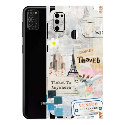 Samsung M/F/Note/Flip and C Phone Skins (All Models) - Travel Memories - Transparent Finish (T-09) Samsung Galaxy M21