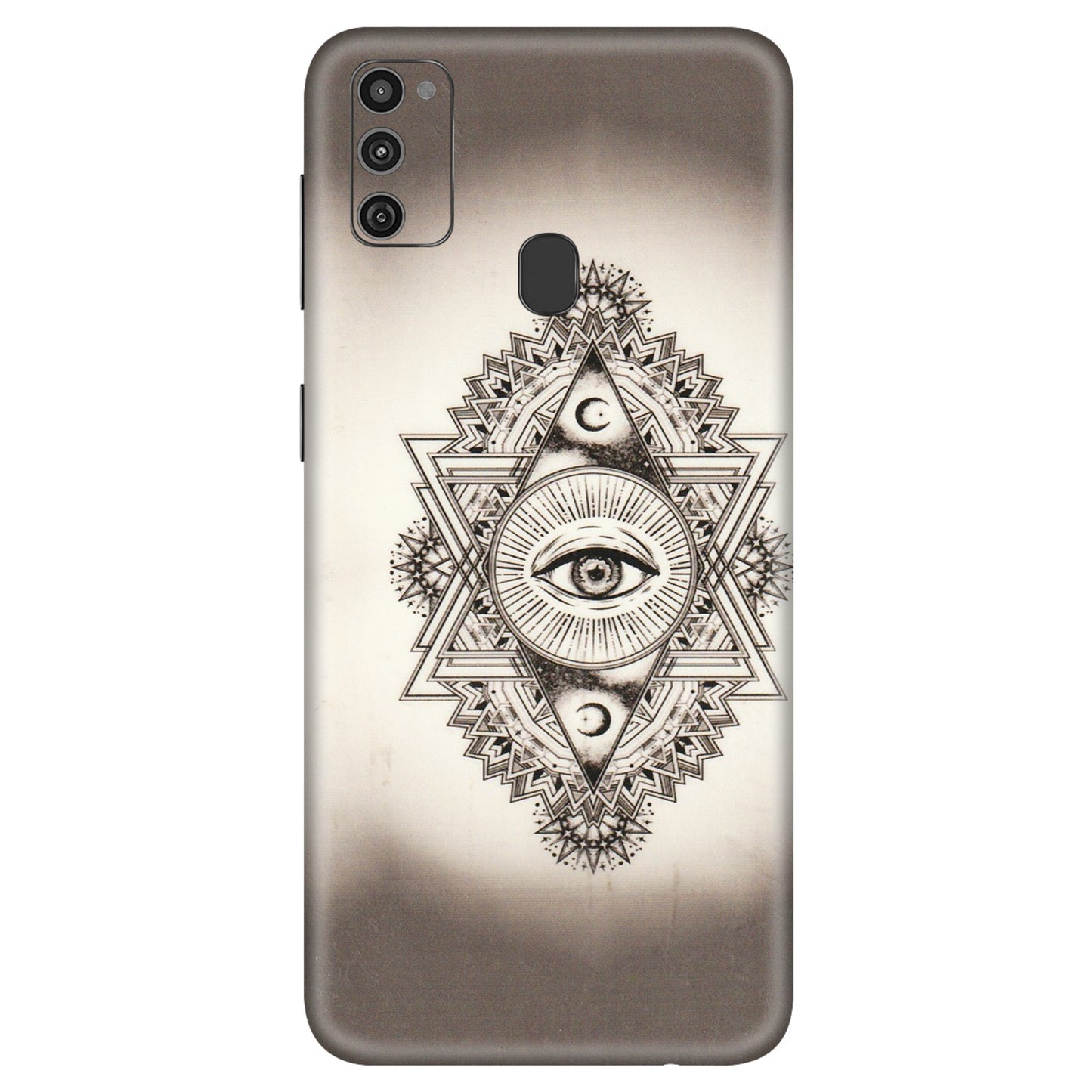 Samsung M/F/Note/Flip and C Phone Skins (All Models) - Illuminati Great Eye - Transparent Finish (T-14) Samsung Galaxy M21