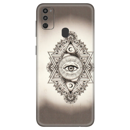 Samsung M/F/Note/Flip and C Phone Skins (All Models) - Illuminati Great Eye - Transparent Finish (T-14) Samsung Galaxy M21