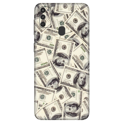 Samsung M/F/Note/Flip and C Phone Skins (All Models) - Dollar Lover - Transparent Finish (T-17) Samsung Galaxy M21