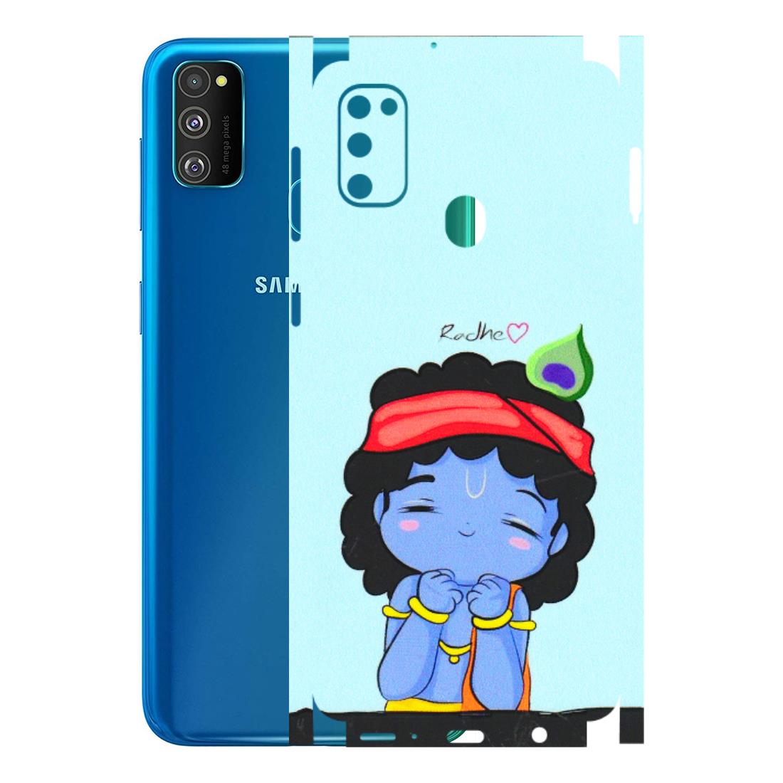 Samsung M/F/Note/Flip and C Phone Skins (All Models) - Radhe Radhe Cute Toon - 3D Embossed Finish (L-05) Samsung Galaxy M30S