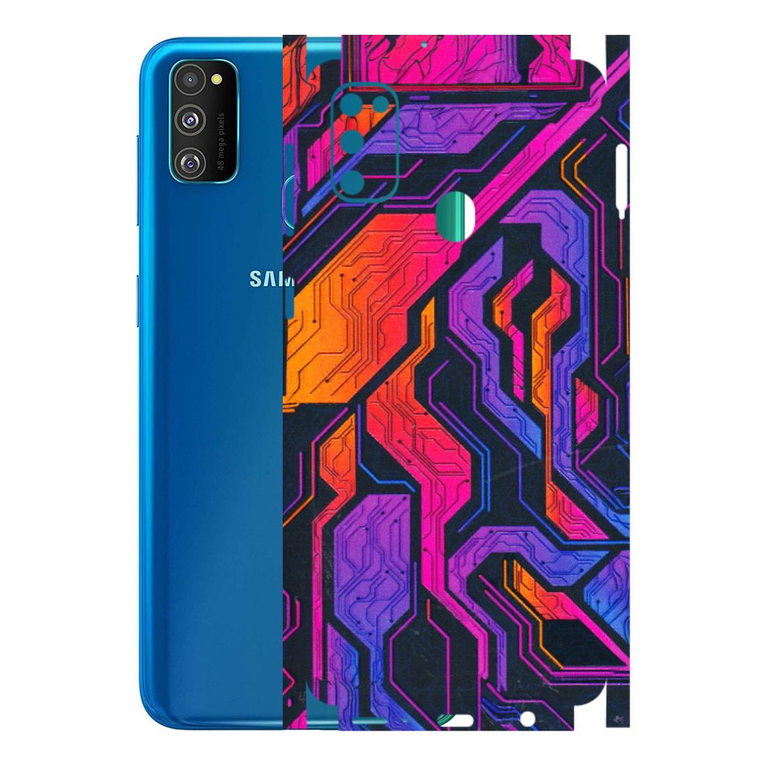 Samsung M/F/Note/Flip and C Phone Skins (All Models) - Tech Circuits Futuristic - 3D Embossed Finish (L-07) Samsung Galaxy M30S