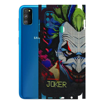 Samsung M/F/Note/Flip and C Phone Skins (All Models) - Joker Dot Matrix - 3D Embossed Finish (L-08) Samsung Galaxy M30S