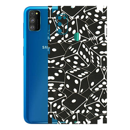 Samsung M/F/Note/Flip and C Phone Skins (All Models) - Big Black Dices - 3D Embossed Finish (L-106) Samsung Galaxy M30S