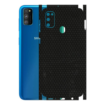 Samsung M/F/Note/Flip and C Phone Skins (All Models) - Black honeycomb - 3D Embossed Finish (L-114) Samsung Galaxy M30S
