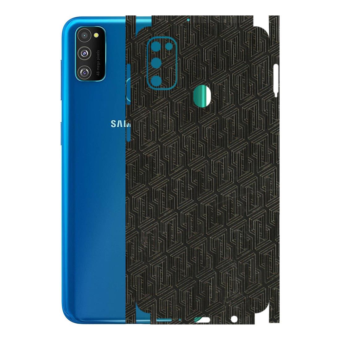 Samsung M/F/Note/Flip and C Phone Skins (All Models) - Black Abstract Pattern - 3D Embossed Finish (L-117) Samsung Galaxy M30S
