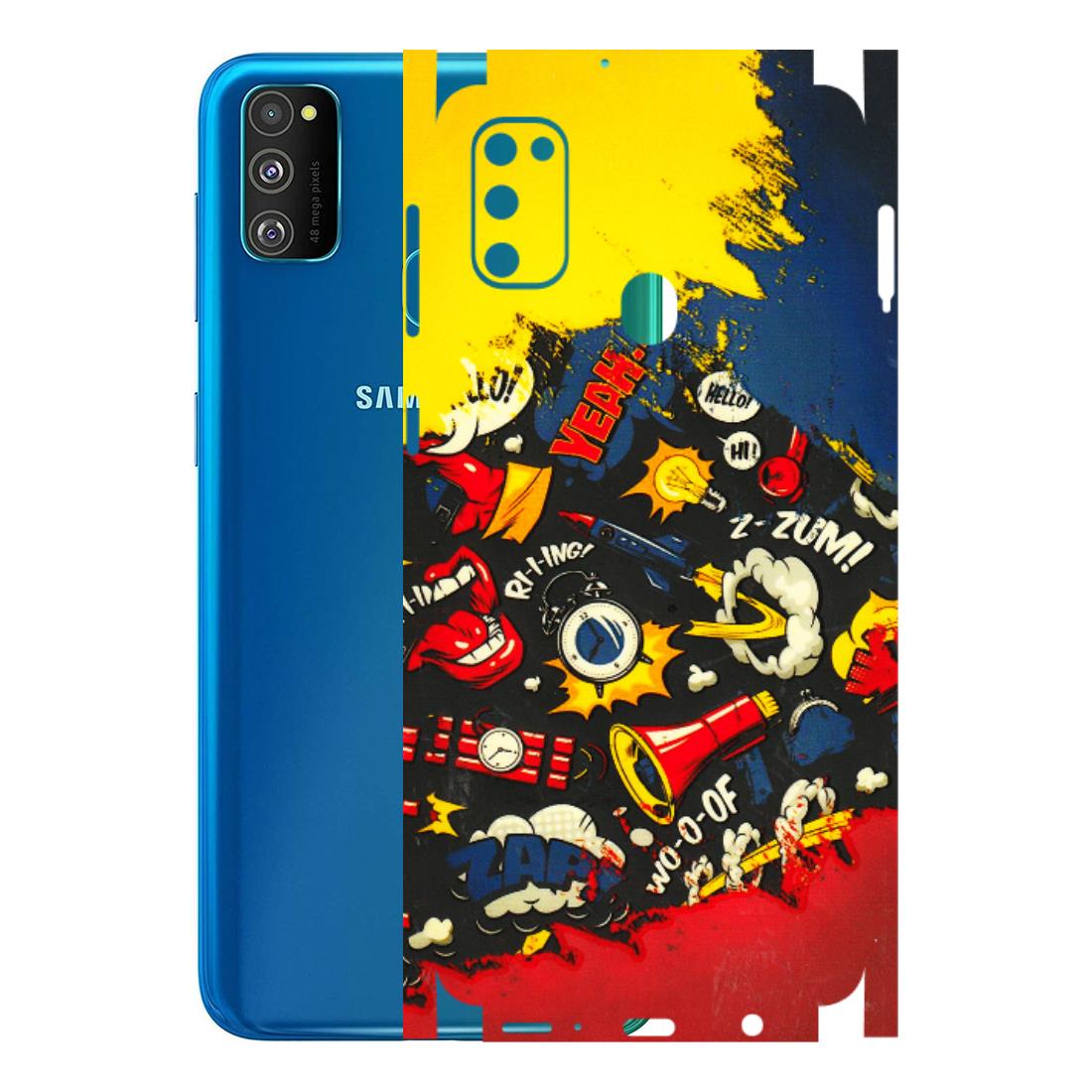 Samsung M/F/Note/Flip and C Phone Skins (All Models) - Pacific Doodle Art - 3D Embossed Finish (L-120) Samsung Galaxy M30S