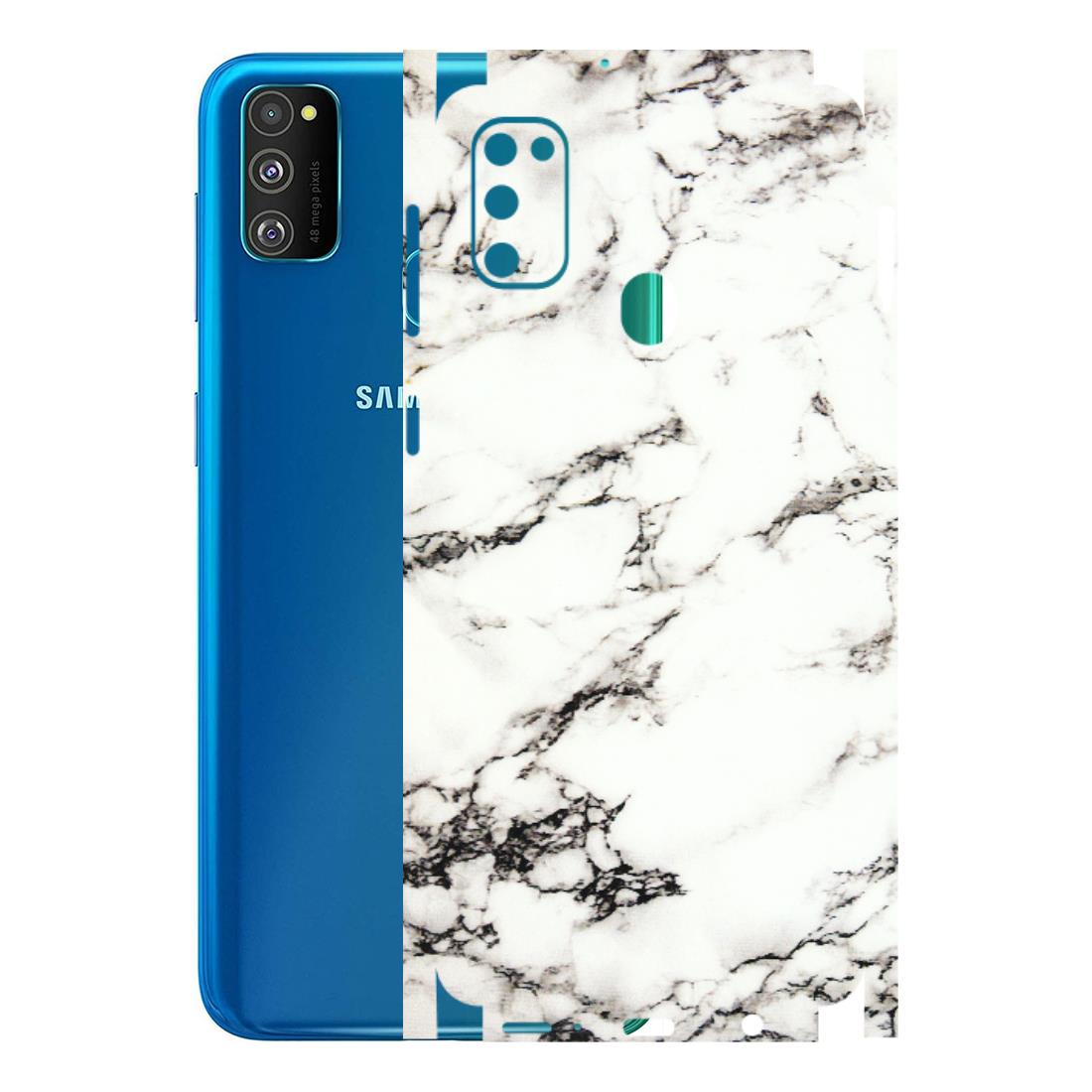 Samsung M/F/Note/Flip and C Phone Skins (All Models) - Black and White Marble Texture - 3D Embossed Finish (L-124) Samsung Galaxy M30S