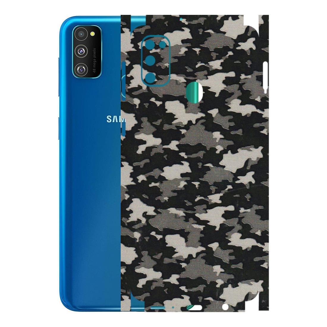 Samsung M/F/Note/Flip and C Phone Skins (All Models) - Black/Grey Camoflaunge - 3D Embossed Finish (L-142) Samsung Galaxy M30S