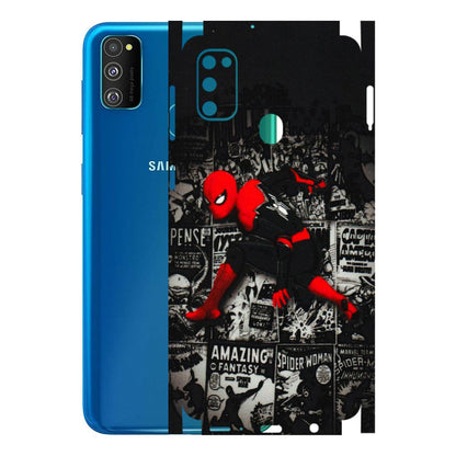 Samsung M/F/Note/Flip and C Phone Skins (All Models) - SpiderMan New - 3D Embossed Finish (L-162) Samsung Galaxy M30S