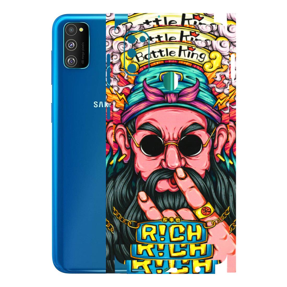 Samsung M/F/Note/Flip and C Phone Skins (All Models) - Battle King Dude Face - 3D Embossed Finish (L-178) Samsung Galaxy M30S