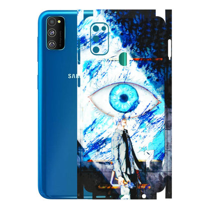 Samsung M/F/Note/Flip and C Phone Skins (All Models) - Gojo Satoru evil eye - 3D Embossed Finish (L-239) Samsung Galaxy M30S