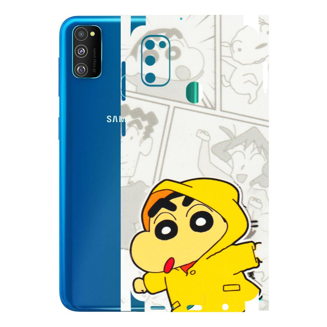 Samsung M/F/Note/Flip and C Phone Skins (All Models) - Yellow Shinchan Comic - 3D Embossed Finish (L-246) Samsung Galaxy M30S