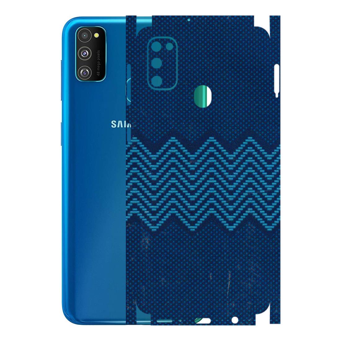 Samsung M/F/Note/Flip and C Phone Skins (All Models) - Blue Sober Waves - 3D Embossed Finish (L-306) Samsung Galaxy M30S