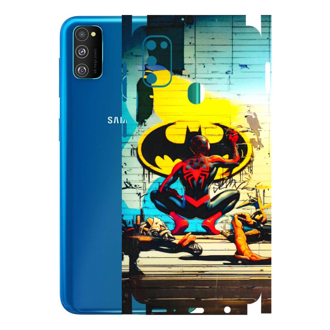 Samsung M/F/Note/Flip and C Phone Skins (All Models) - New Spiderman Bat Logo - 3D Embossed Finish (L-309) Samsung Galaxy M30S