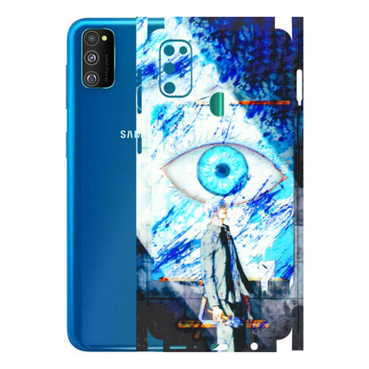 Samsung M/F/Note/Flip and C Phone Skins (All Models) - Anime Sea Blue Eye - 3D Embossed Finish (L-318) Samsung Galaxy M30S