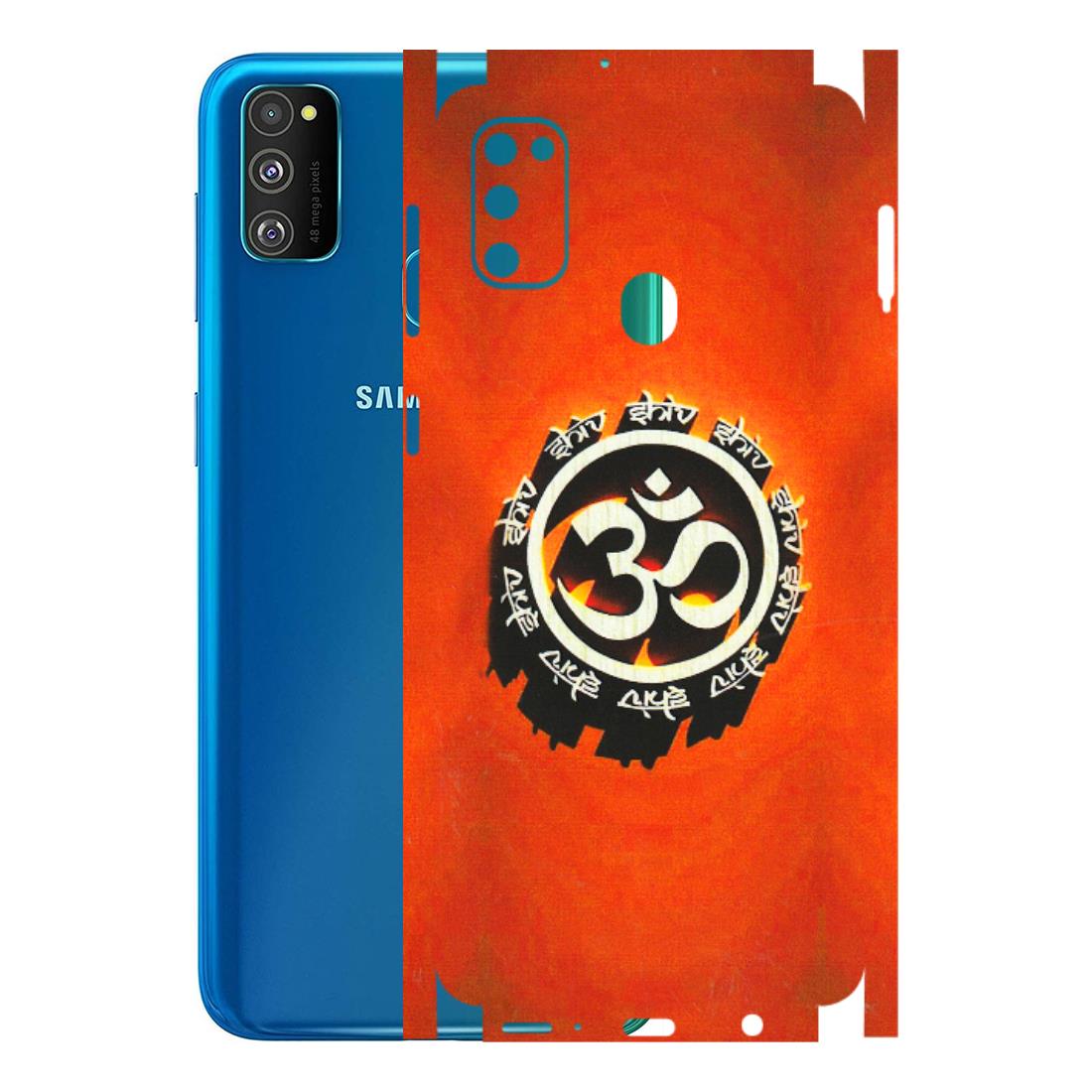Samsung M/F/Note/Flip and C Phone Skins (All Models) - Aum Shiv Orange - 3D Embossed Finish (L-32) Samsung Galaxy M30S