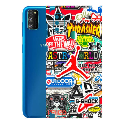 Samsung M/F/Note/Flip and C Phone Skins (All Models) - Multi Brands Sticker Graffiti - 3D Embossed Finish (L-37) Samsung Galaxy M30S