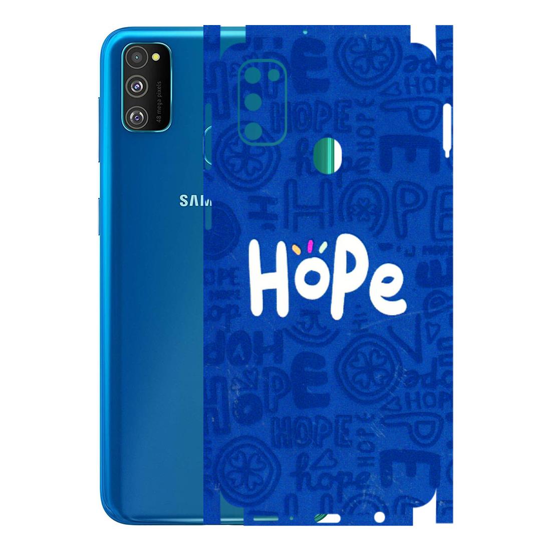 Samsung M/F/Note/Flip and C Phone Skins (All Models) - Hope Doodles Blue - 3D Embossed Finish (L-43) Samsung Galaxy M30S