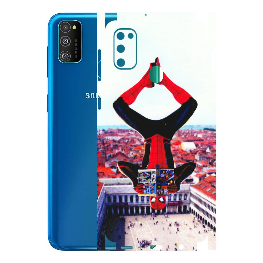 Samsung M/F/Note/Flip and C Phone Skins (All Models) - Spiderman Hanging - 3D Embossed Finish (L-53) Samsung Galaxy M30S