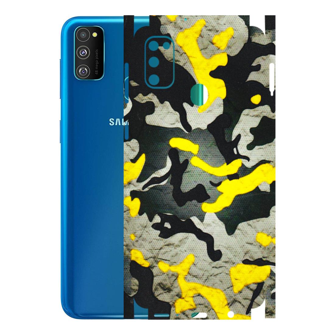 Samsung M/F/Note/Flip and C Phone Skins (All Models) - Yellow Camouflage - 3D Embossed Finish (L-61) Samsung Galaxy M30S