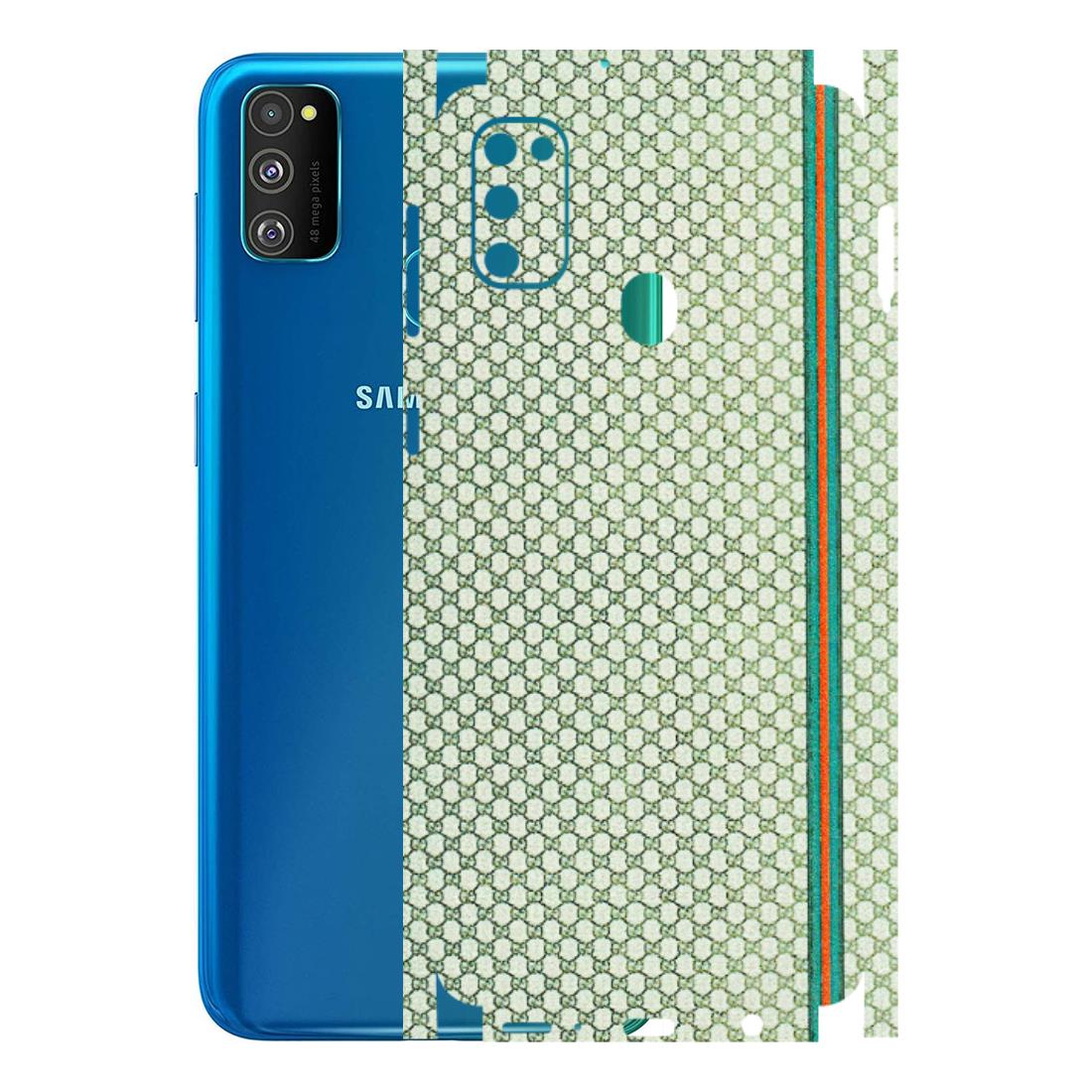 Samsung M/F/Note/Flip and C Phone Skins (All Models) - Gucci Fabric Pattern - 3D Embossed Finish (L-73) Samsung Galaxy M30S