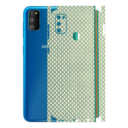 Samsung M/F/Note/Flip and C Phone Skins (All Models) - Gucci Fabric Pattern - 3D Embossed Finish (L-73) Samsung Galaxy M30S