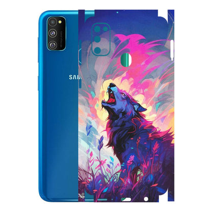 Samsung M/F/Note/Flip and C Phone Skins (All Models) - New Wild Wolf Abstract - Matte Finish (M-125) Samsung Galaxy M30S