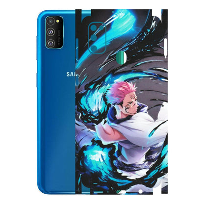 Samsung M/F/Note/Flip and C Phone Skins (All Models) - New Jujutsu Kaisen Grey Blue Anime - Matte Finish (M-127) Samsung Galaxy M30S