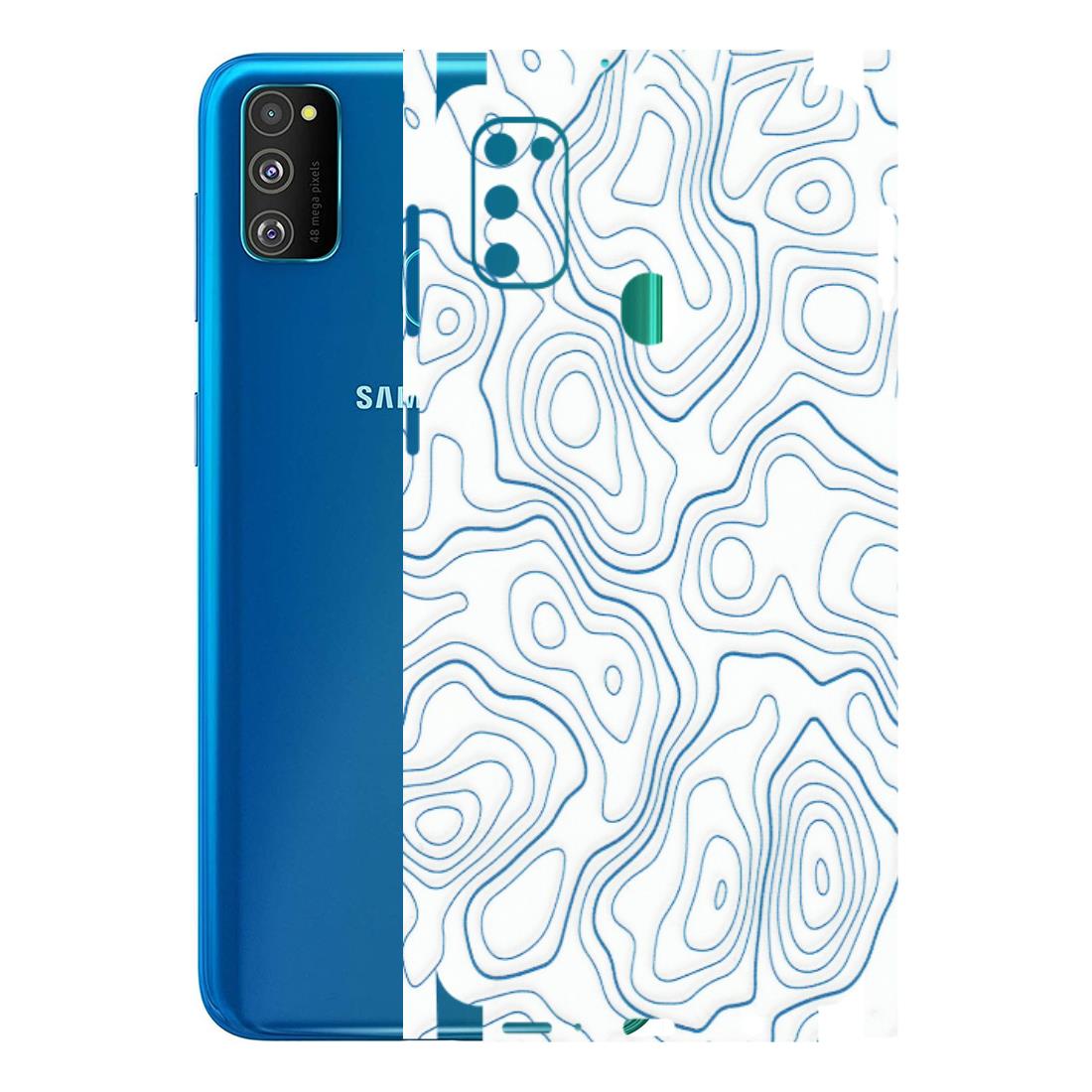 Samsung M/F/Note/Flip and C Phone Skins (All Models) - Blue And White Swirls - Matte Finish (M-139) Samsung Galaxy M30S
