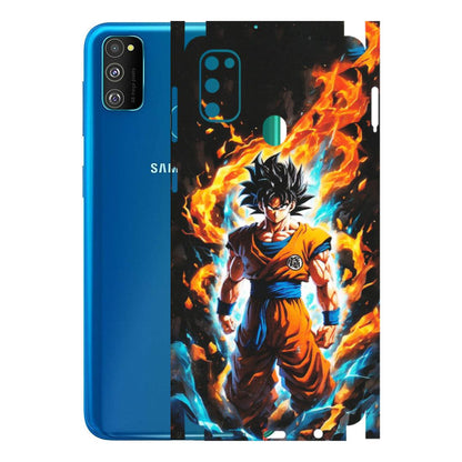 Samsung M/F/Note/Flip and C Phone Skins (All Models) - Goku Transformation Anime - Matte Finish (M-159) Samsung Galaxy M30S