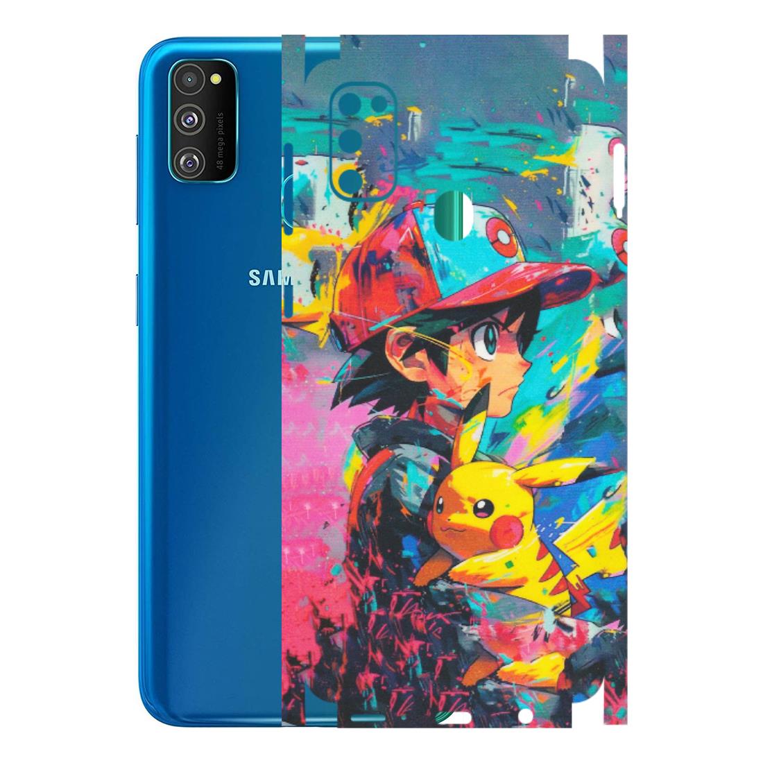 Samsung M/F/Note/Flip and C Phone Skins (All Models) - Ash & Pikachu - Matte Finish (M-26) Samsung Galaxy M30S