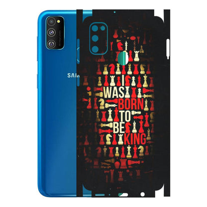 Samsung M/F/Note/Flip and C Phone Skins (All Models) - Born To Be King - Matte Finish (M-73) Samsung Galaxy M30S