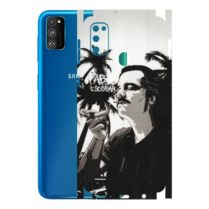 Samsung M/F/Note/Flip and C Phone Skins (All Models) - Pab Escobar - Transparent Finish (T-05) Samsung Galaxy M30S