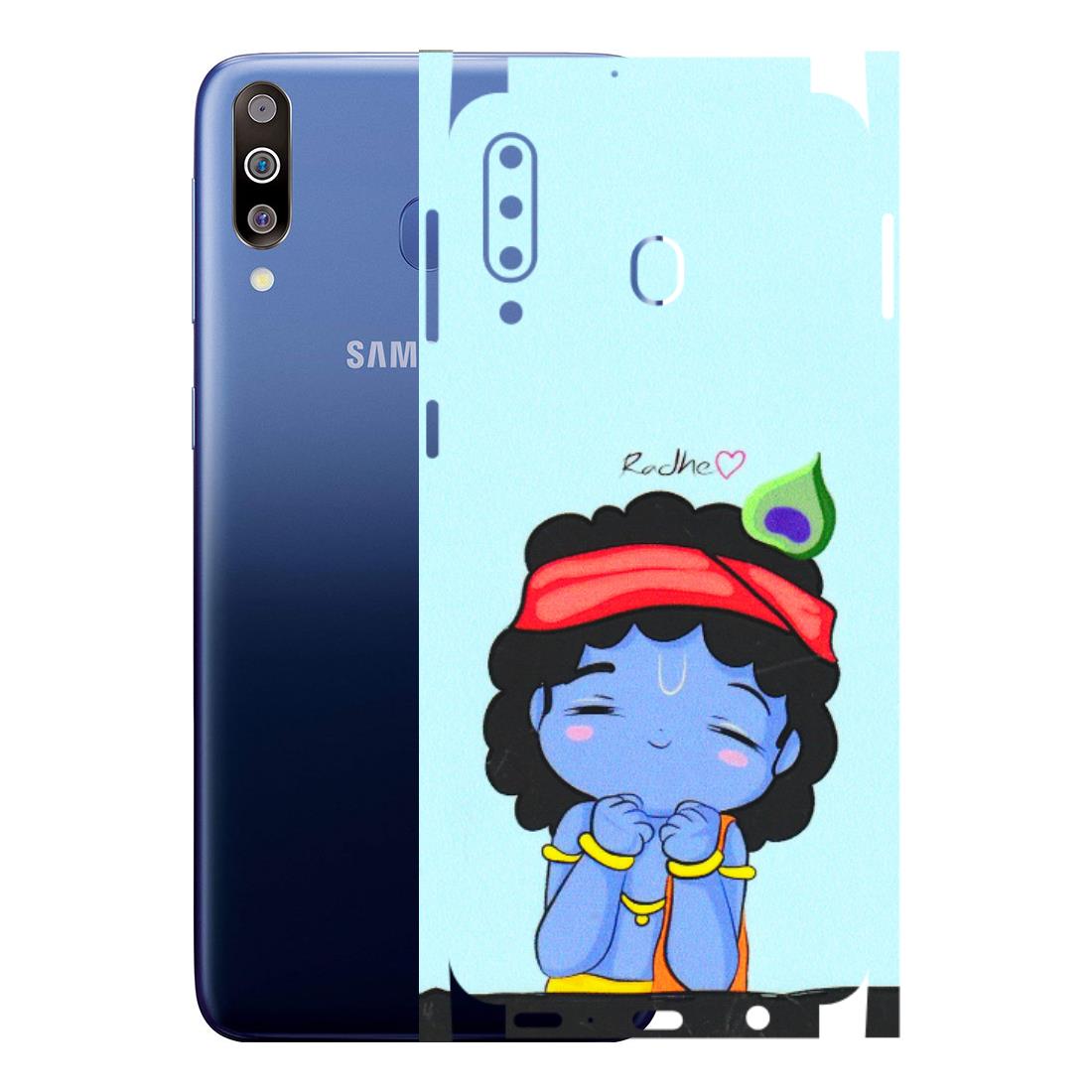 Samsung M/F/Note/Flip and C Phone Skins (All Models) - Radhe Radhe Cute Toon - 3D Embossed Finish (L-05) Samsung Galaxy M30